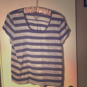 Blue and White Stripe Converse Top